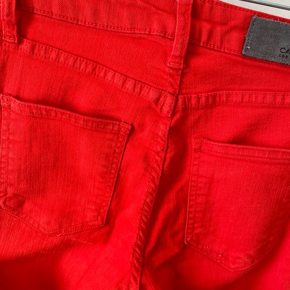 Skinny Bright Red Carmar Jeans Size 25 High Rise - Picture 4 of 9